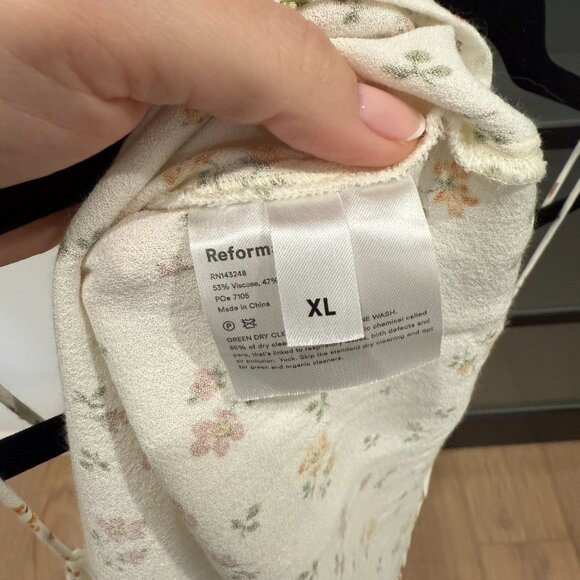 Reformation Atticus Camisole with Flowers Size XL - Picture 4 of 5